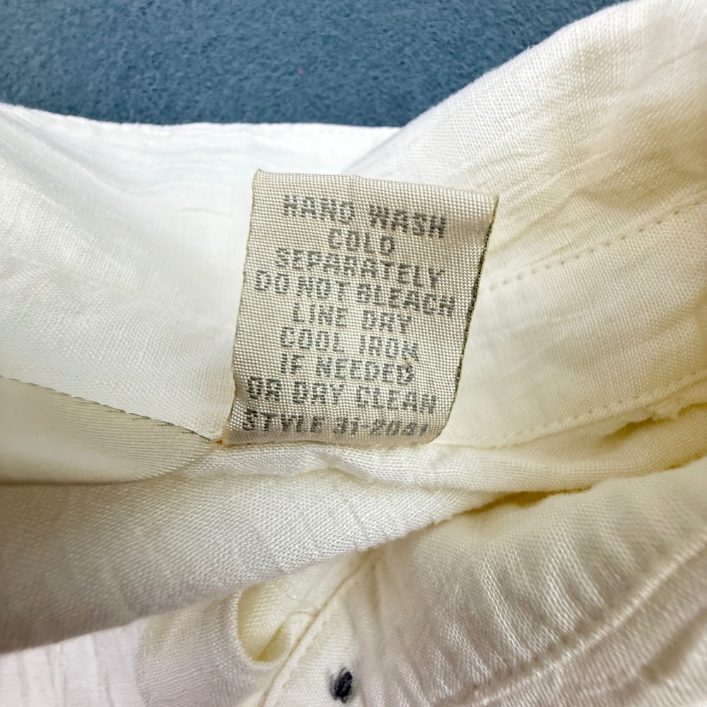 J. Jill Linen Blend Blouse Women XLP Button Down Top Textured Top Butter Yellow - Picture 7 of 10